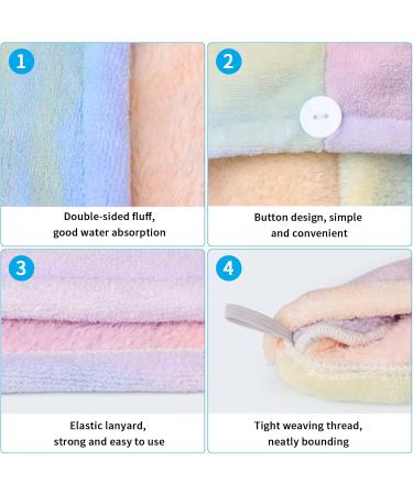 2-Pack Microfiber Hair Towels - Quick Drying Super Absorbent Rainbow Twisted Turban for Women & Girls - Red - Buy Online on GoSupps.com