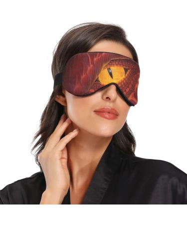 Haskirky Light Blocking Eye Mask for Men and Women - Adjustable and Breathable Sleep Mask for Travel, Yoga, Meditation - Red Dragon Eyes Design - Buy Online on GoSupps.com