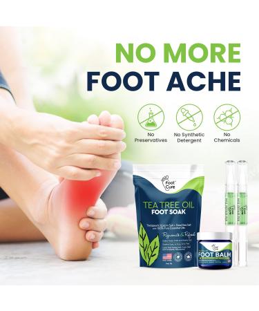 Extra Strength Toenail Fungus Treatment Kit - Foot Soak, Nail Repair Pen, Tea Tree Balm - Made in USA - Effective Solution for Smelly Feet, Athletes Foot, Cracked Nails - Buy Online on GoSupps.com