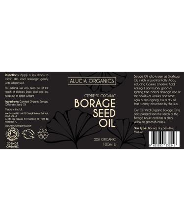 Huile de bourrache certifi e bio de Alucia Organics 100ml 100 ml (Lot de 1) - Buy Online on GoSupps.com