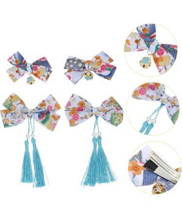 MAGICLULU 2 Pairs Hairpin Tassel Clips Womens Barrettes for Hair Wedding Hair Clip Hair Clips Hair Accessories Kawaii Hair Bows Bow Hair Pins Polyester Elasticity Flowers Child - Buy Online on GoSupps.com
