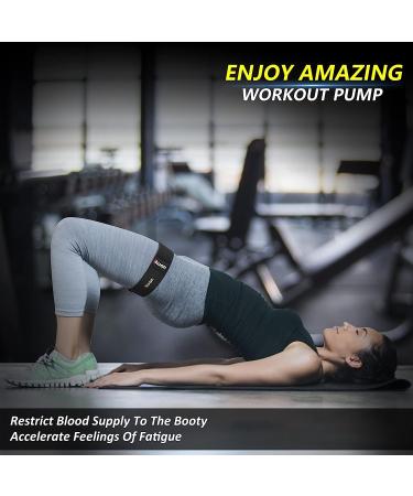 iHuan Women's Blood Flow Restriction Bands - Glute & Thigh Straps for Booty Workout - Black+Blue - Buy Online on GoSupps.com