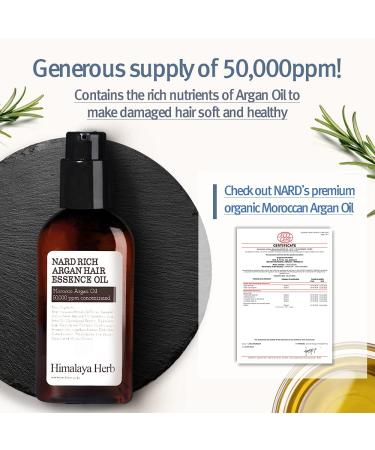NARD Argan Hair Essence Oil - Natural Moroco Argan Oil Serum for Damaged Hair Care - 3.38 Fl. Oz - Buy Online on GoSupps.com