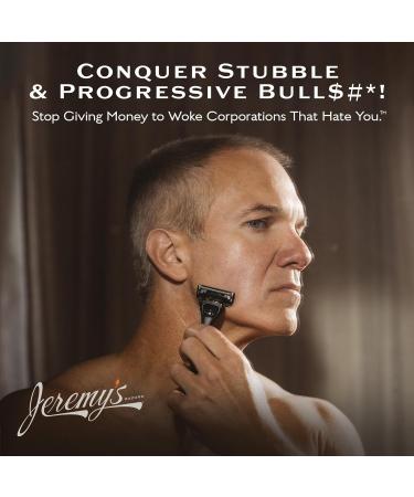 Jeremy's Razors for Men - Precision 5 Blade Shaving Kit | Stainless Blades Lubricating Strip & Trimmer | Travel Shaver for Face Body & Head (1 Razor + 1 Cartridge - Buy Online on GoSupps.com