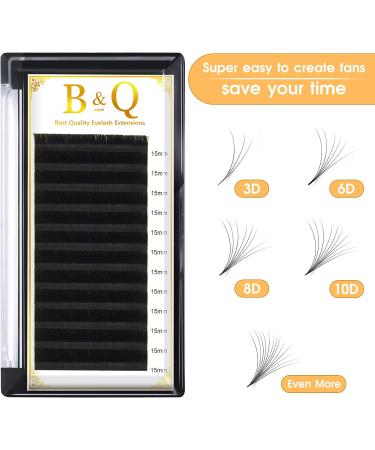 Easy Fan Lashes D-0.03-15mm | Russian Volume Eyelash Extensions | Self Fanning Lashes | 15mm D Curl | Blooming Volume Lash Extension - Buy Online on GoSupps.com