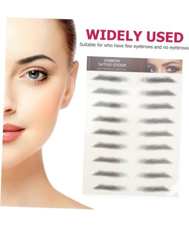 FOMIYES 60 Pcs Eyebrow Stickers False Eyebrows Cejas Tool Eyebrow Tattoos Stickers 6d Eyebrow Trimming Gel - Buy Online on GoSupps.com