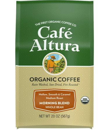 Cafe Altura Organic Coffee Morning Blend Medium Roast Whole Bean 20 oz (567 g)