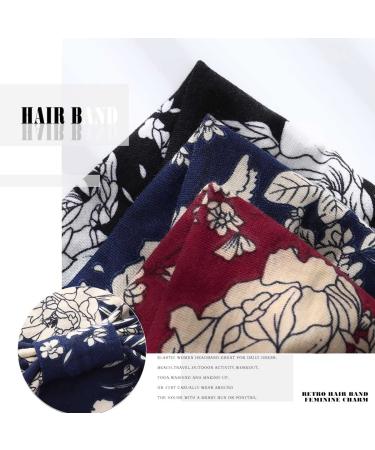 Aceorna Boho Headbands - 3 Pcs Wide Knotted Stretch Hairbands for Women and Girls - Floral Yoga Head Wraps - Buy Online on GoSupps.com