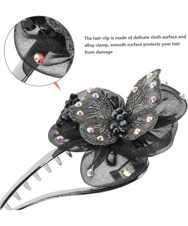 MAGICLULU Headgear Hair Clip Women's Barrette Hair Grip Hair Barrettes Tiara Curly Hair Ponytail Butterfly Hair Pin Hair Pins for Buns Barrettes for Hair up Hairpin Hair Ring Alloy - Buy Online on GoSupps.com
