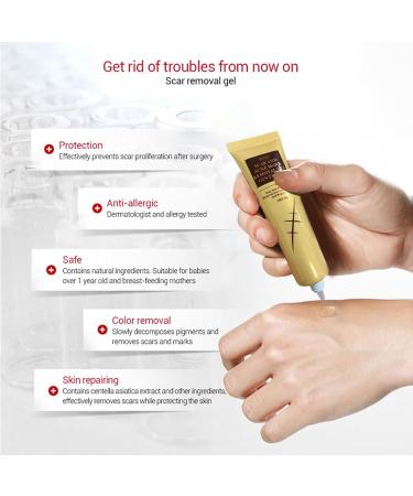  Fyearfly Scar Removal Gel 1.1 oz Scar Repair Gel Cleansing Soothing Nourishing Scars Burns Cuts Gel for Damaged Skin - Buy Online on GoSupps.com