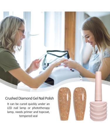 Sparkly Shiny Gel Nail Polish - Reflective Gel Nail Polish Charming Gel Nail Polish Art Varnish Manicure Soak Off LED Lamp for Beginners at Colorful Broken Drill Glue 02 - Buy Online on GoSupps.com