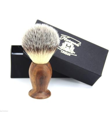 Premium Synthetic Hair Shaving Brush - Badger Hair Look Wooden Handle | Perfect Men's Gift Box - Buy Online on GoSupps.com