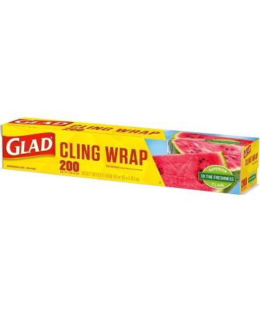 Glad ClingWrap Plastic Wrap - 200 Sq Ft Roll (Packaging May Vary) - Buy Online on GoSupps.com