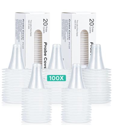 100 pieces brown fever thermometer protective cap brown thermoscan protective cap compatible with all brown thermoscan ear covers one-way covers