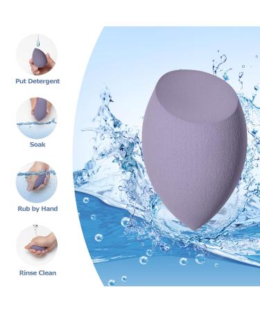 8 Pieces Purple Makeup Sponge Set - Beauty Blenders for Foundation Powder & Liquids - Ideal Face Sponges for Flawless Makeup - Buy Online on GoSupps.com