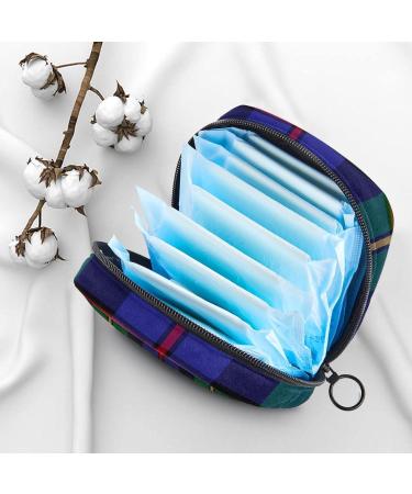 Green Grid Sanitary Napkin Storage Bag - Portable Menstrual Pad & Cup Pocket for Teenagers and Women - Buy Online on GoSupps.com