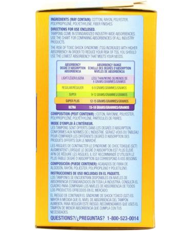 Anti-Slip Grip Cardboard Applicator Super Plus Tampons - 2 Packs of 40 Count - Buy Online on GoSupps.com