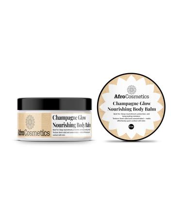 AFROCOSMETICS Nourishing Body Balm Hydrating Balm for Dry Skin Champagne Glow 8 oz