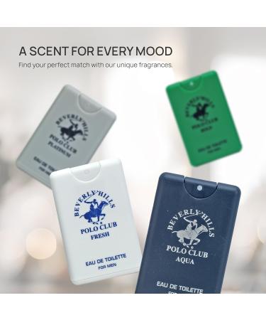 Beverly Hills Polo Club MENS 4PC 20ML POCKET SPRAY - GREEN - CONTAINS FRESH/PLATINUM/BOLD/AQUA Bold Platinum Aqua Fresh - Buy Online on GoSupps.com