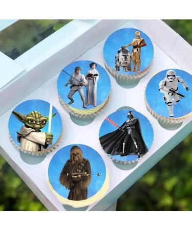 Pre-Cut Star Wars 1A Edible Stand up Wafer Paper Cupcake Toppers Cake Decorations Birthday Party (12) - Buy Online on GoSupps.com