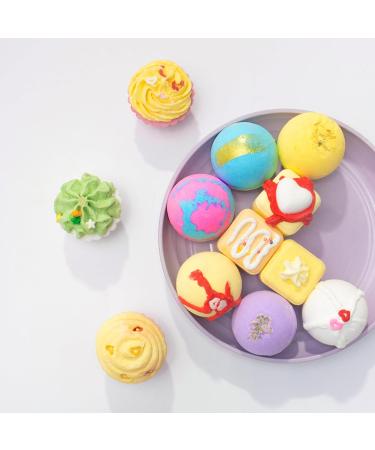 ROY Luxury Organic Bath Bombs - Vegan and Natural Bath Bombs Bubble Baths and Bath Chocolates 12-Piece Gift Set Relaxing Wellness Birthday Gift for Women Gift Idea for Women and Children - Buy Online on GoSupps.com