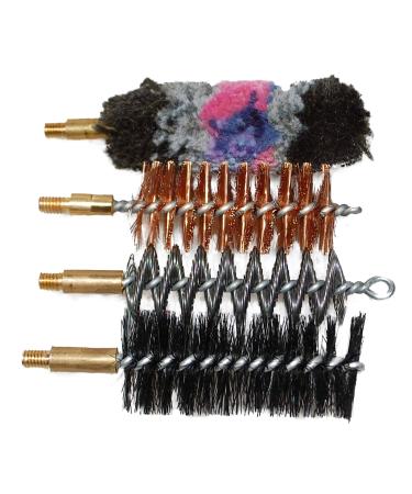 Flachberg gun cleaning brush set caliber 12 shot external thread M5 (4 pieces pack)