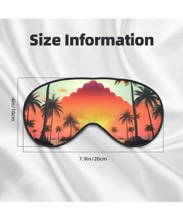 Sunrise Tropical Palm Tree Eye Mask | Soft Travel & Sleep Eyeshade for Men & Women - Buy Online on GoSupps.com