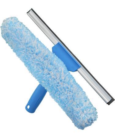 Unger Professional 14 Window Cleaning Tool: 2-in-1 Microfiber Scrubber and Squeegee 14-inch Scrubber Cleaning Tool - Buy Online on GoSupps.com