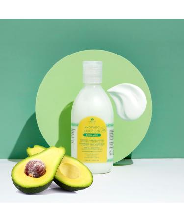 Nature Spell Avocado Body Lotion Smooth It Over Body Milk 276ml - Infused with Bakuchiol - Instant Hydration Suitable for all Skin Types - 100% Vegan Made in the UK - Buy Online on GoSupps.com