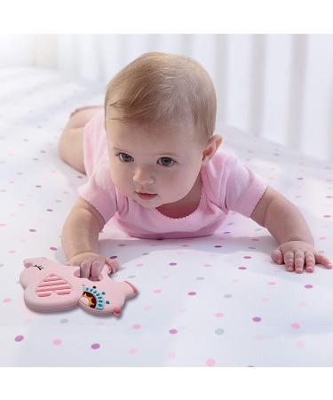 Bigspinach Soft Pink Elephant Teether | Silicone Teething Toy for Babies 0-12 Months | Gum Massager & Anxiety Relief | Gift for Girls - Buy Online on GoSupps.com