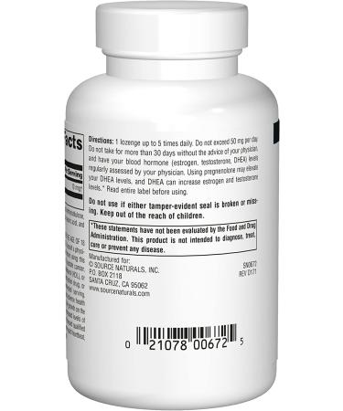 Source Naturals Pregnenolone 10 mg Cherry Lozenges - 120 ct | Boost Hormone Balance - Buy Online on GoSupps.com