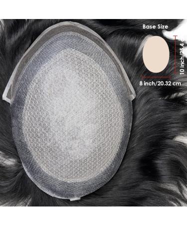 Shop Lordhair Knotless Toupet for Men - Skin Injected Human Hair System 8x10 Inch Base Natural Black 1A# | Lightweight & Medium Density - Buy Online on GoSupps.com