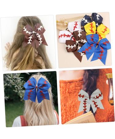 Mikinona Baseball Bows for Girl Softball Bow Hair Tie Hair Ties for Hair Clips for Hair Accessories for Cheer Bows Cheerleader Bows for Girls Bows for Cheerleaders Woman Ribbon Bow Tie - Buy Online on GoSupps.com