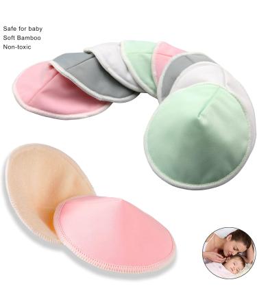 PINOWU Women's Nursing Pads - Reusable Breastfeeding Nipple Covers - 8 Washable Pads + Wet Bag - Maternity Essentials (Pastel Touch Large 4.7 - Buy Online on GoSupps.com