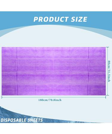 20 Pieces Disposable Waterproof Spa Massage Table Bed Cover Sheets - Purple, 31 x 71 Inches - Buy Online on GoSupps.com