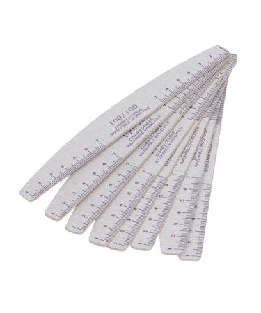 Nail File 100/100 Grit Double Sided Emery Board for Nail Art Crafts Portable Reusable Sand Strip Tool for Home Salon Use