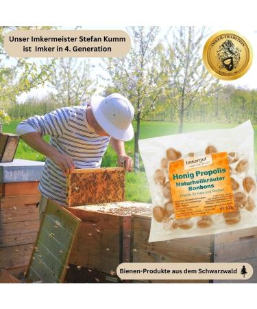 Imkergut Honey Propolis Bonbons - Natural Throat Candies with Medicinal Herbs | 100g Bag | From Beekeepers | Shop Internationally - Buy Online on GoSupps.com