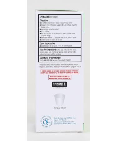 Quality Choice Non-Drowsy Tussin CF Multi-Symptom Cold Relief 4 Oz (Pack of 6) - Buy Online on GoSupps.com