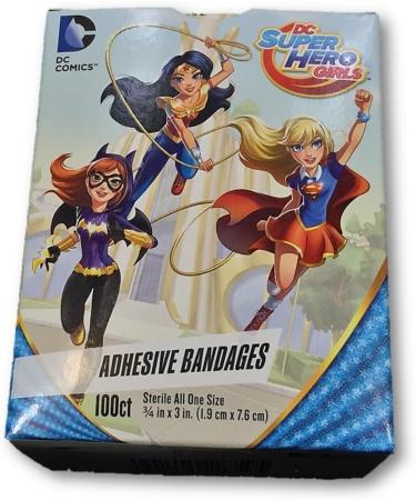 DC Super Hero Girls Bandages - Pack of 100 | Fun & Colorful First Aid Adhesive Bandages - Buy Online on GoSupps.com