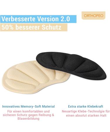 Orthopeo Premium Heel Cushion - 12 Pieces (6 Pairs) | Anti-Slip Shoe Inserts for Bubbles & Friction | Comfortable Heel Pillow for High Heels & Large Shoes - Buy Online on GoSupps.com