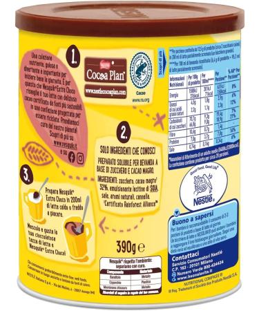 3 x Nesquik Extra Choco Cioccolato Soluble soluble milk chocolate 390g - Buy Online on GoSupps.com