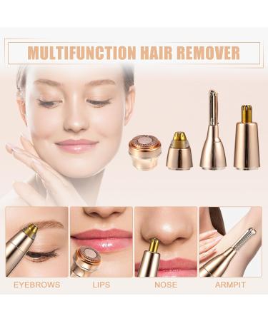 VOCOSTE 4-in-1 Eyebrow Trimmer & Facial Hair Removal for Women - Painless USB Rechargeable Waterproof Nose Hair & Body Hair Remover - Buy Online on GoSupps.com