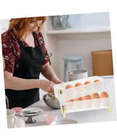 CORHAD Egg Preservation Tray Box Eggs Egg Holder for Fridge Plastic Serving Trays Refrigerator Egg Rack Dog Crisper re-usable - Buy Online on GoSupps.com