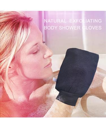 KDK Exfoliating Bath Gloves Loofah Mitts for Women and Men - 1 Piece Black - Buy Online on GoSupps.com
