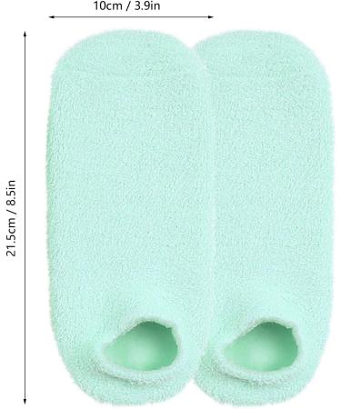 Verdant Touch Moisturizing Gel Foot Socks Reusable Nourishing Gel Socks for Remove Dry Cracked Skin Green - Buy Online on GoSupps.com