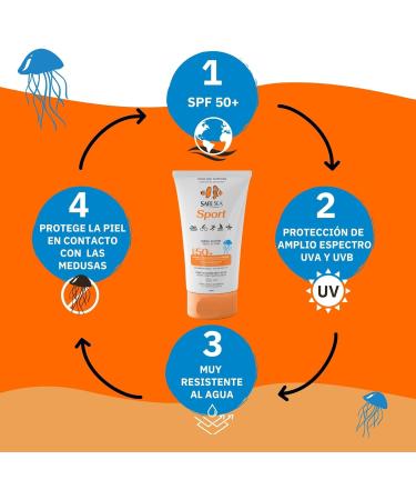 Nidaria SAFE SEA Sports sunscreen to protect the skin against jellyfish stings SPF 50+ Vegan formula High water resistance and high sun protection Suitable for sensitive skin 100 ml - Buy Online on GoSupps.com