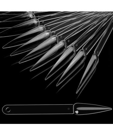 100pcs Clear Stiletto Nail Swatches - Transparent Nail Art Practice Tips Display Board (Pack of 1) - Buy Online on GoSupps.com