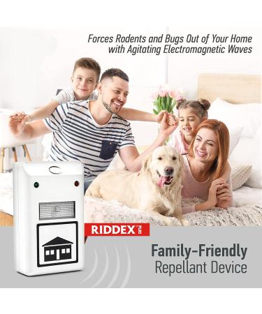 RIDDEX Plus Insect Repellent - Plug-in Mouse Deterrent | Pest Control for Rats, Mice, Roaches, Bugs | Chemical-Free | 2 Pack White - Buy Online on GoSupps.com