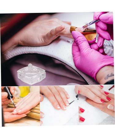 ABOOFAN Diamond Decor Candy Jar Nail Liquid Holder Acrylic Nail Supplies Dappen Dish for Acrylic Nails Nail Accessories Acrylic Nail Tools Nail Powder Heart-shaped Glass - Buy Online on GoSupps.com