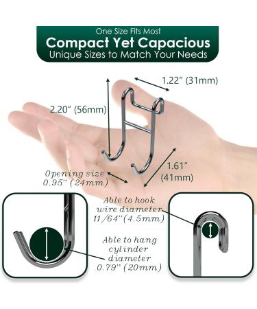 Starich Shower Caddy Hooks & Razor Holders - Durable Shower Hooks for Luffa & Razors - Silver 2 Open Design - Buy Online on GoSupps.com